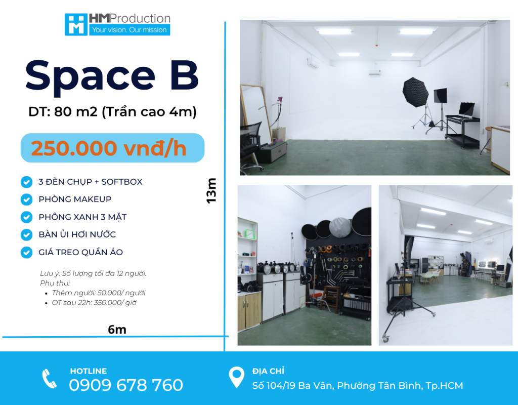 Cho thuê studio chụp ảnh HCM