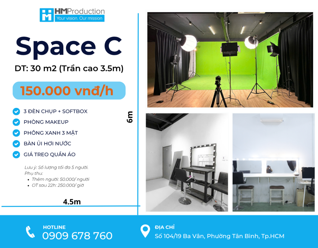 Cho thuê studio chụp ảnh HCM